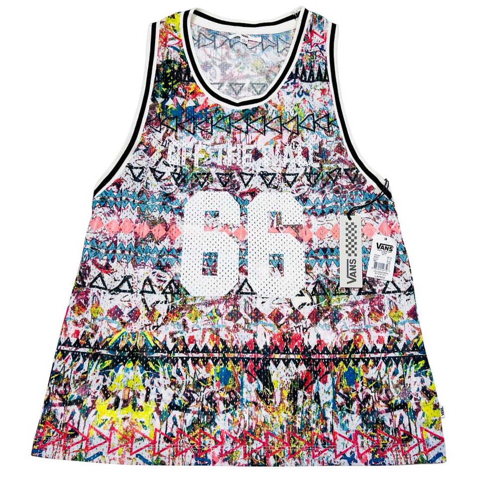 Vans Bvndits Tank Top Women Large Poly Mesh Fashion Cami Tshirt Shirt 66 New